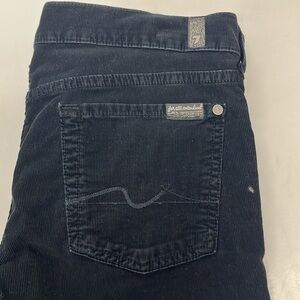 NWOT 7 For All Mankind Bootcut Black Cords